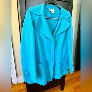 Talbot’s Petites beautiful Blue Short Jecket,NWOT,Sz : 14 Petites